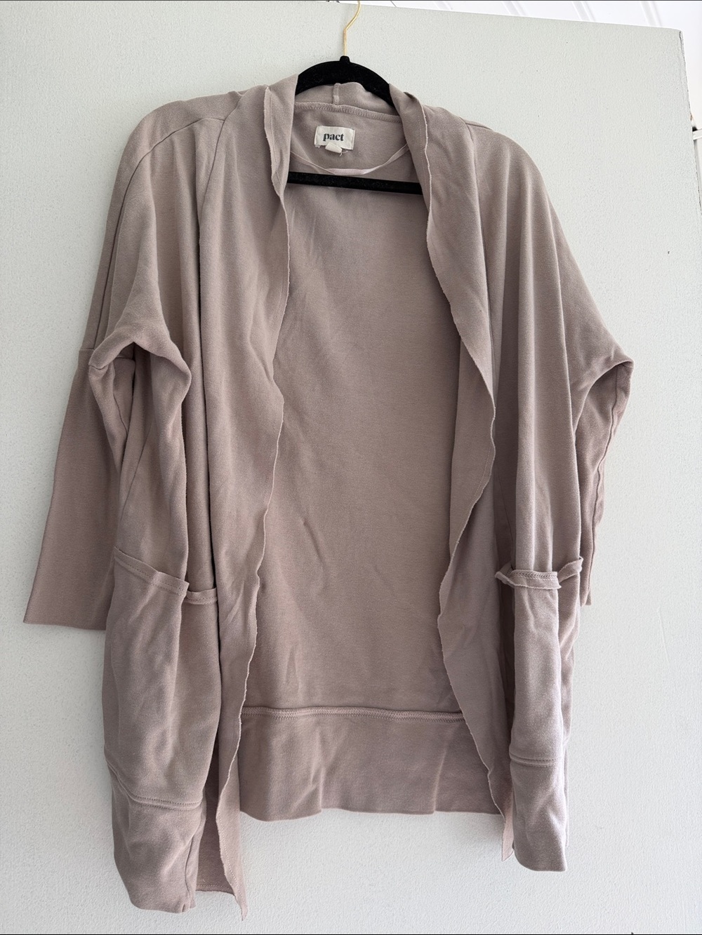 Pact Open Drape Cardigan in Mauve